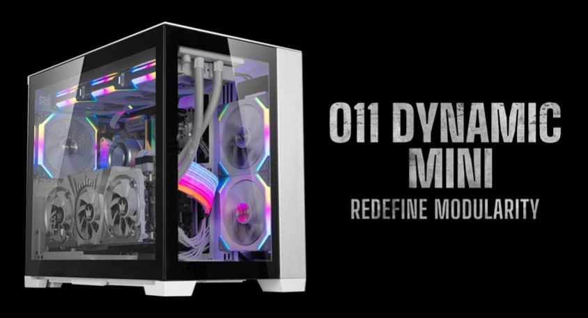 Lian Li O11 Dynamic Mini White O11D MINI-W ATX Mini-Tower Gaming Kasa