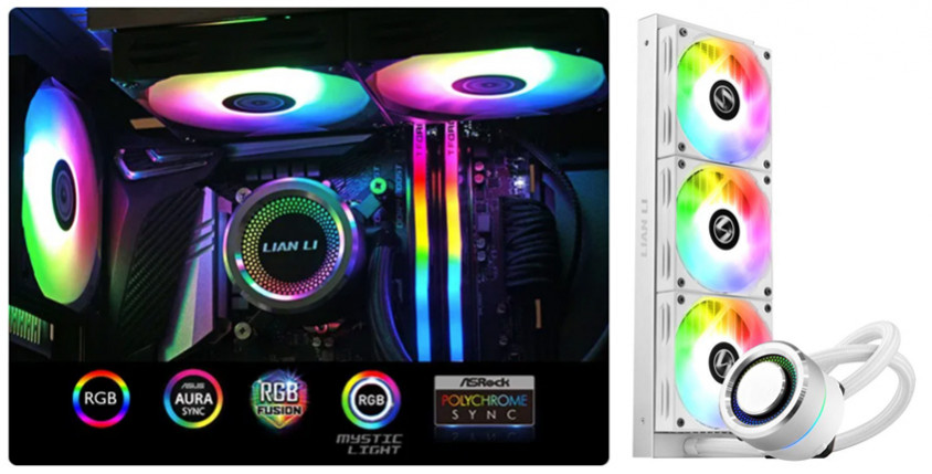 Lian Li Galahad AIO 360 White İşlemci Sıvı Soğutucu (G89.GA360A.01)