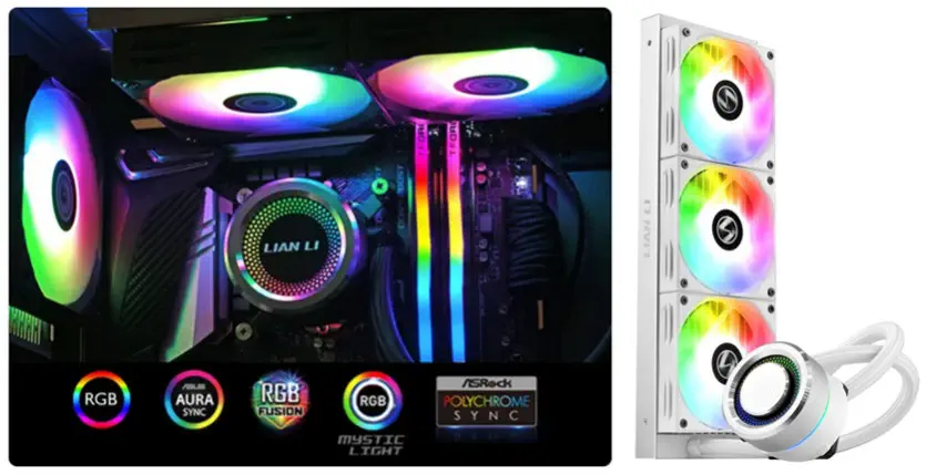 Lian Li Galahad AIO 360mm Beyaz RGB İşlemci Sıvı Soğutucu (G89.GA360A.01)