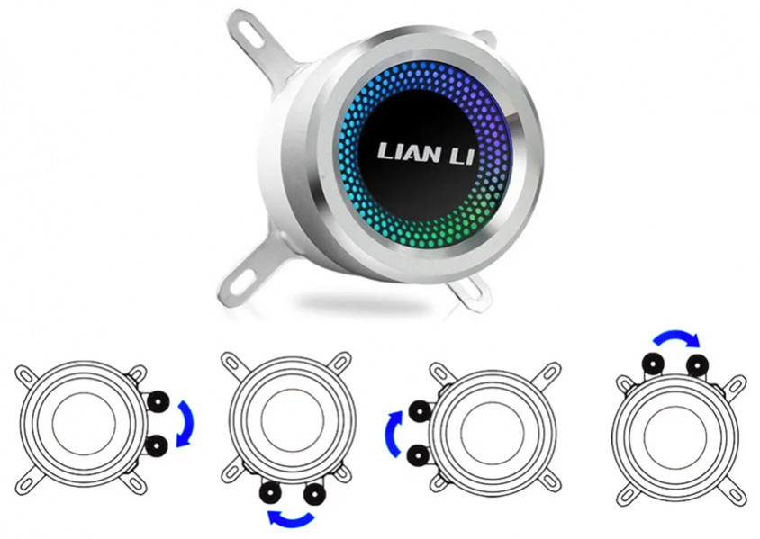 Lian Li Galahad AIO 360 White İşlemci Sıvı Soğutucu (G89.GA360A.01)