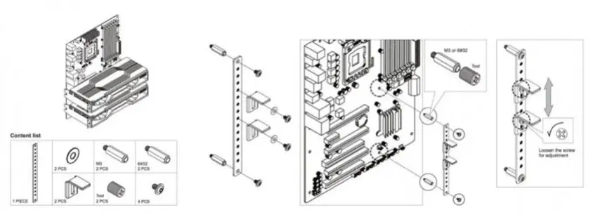 Lian Li GB-001 Sarkma Önleyici Ekran Kartı Destek Braketi (G89.GB-001X.00)