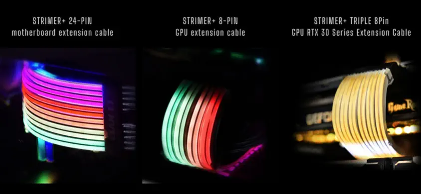 Lian Li Strimer Plus 8pin ARGB Optik PCI-e Uzatma Kablosu (8+6+2 Pin)
