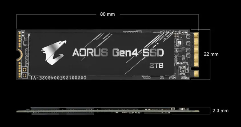 Gigabyte Aorus Gen4 GP-AG41TB 1TB NVMe M.2 SSD Disk