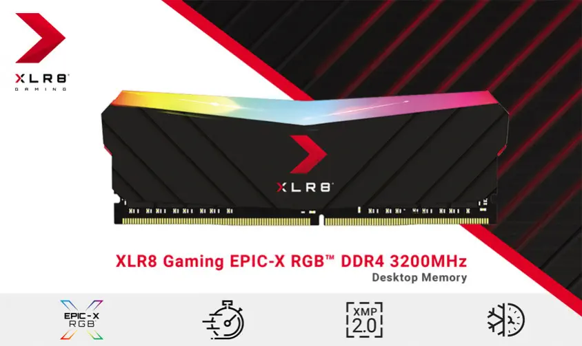 PNY XLR8 Gaming EPIC-X RGB MD32GK2D4320016XRGB 32GB DDR4 3200MHz Gaming Ram