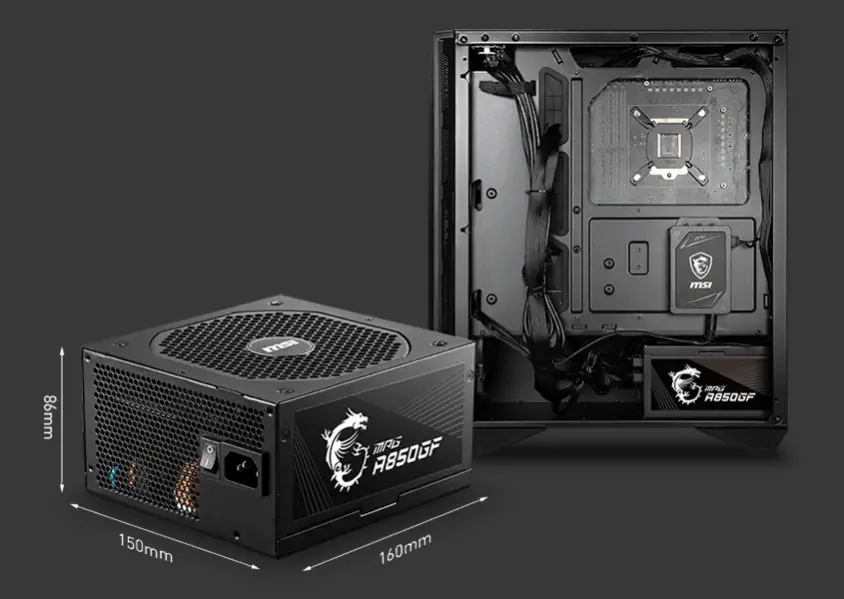 MSI MPG A850GF 850W Full Modüler Gaming Power Supply