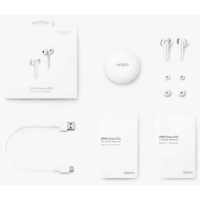 OPPO Enco W31 TWS IP54 Beyaz Bluetooth Kulaklık
