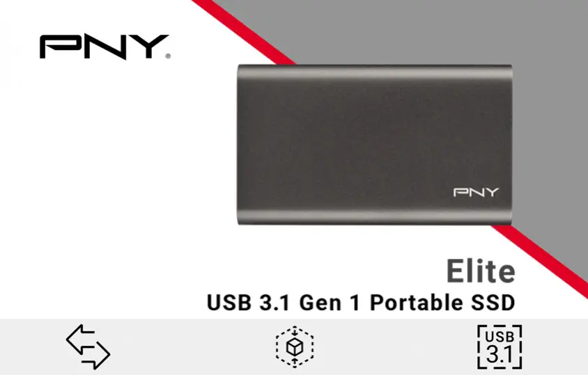 PNY Elite PSD1CS1050-960-FFS 960GB USB 3.1 Gen1 Taşınabilir SSD Disk