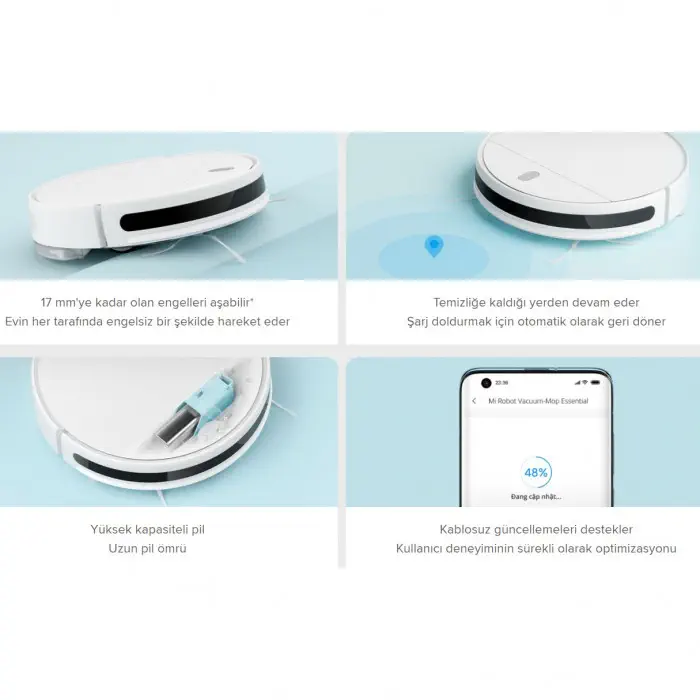 Xiaomi Mi Vacuum Mop Essential Robot Süpürge ve Paspas