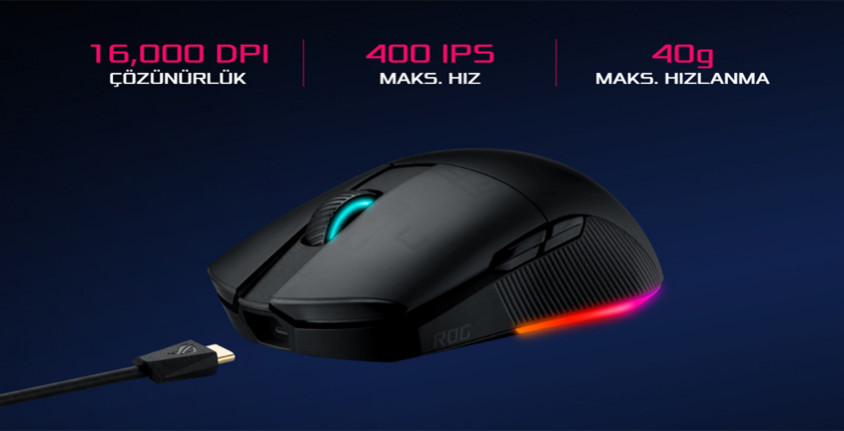 Asus ROG Pugio II P705 Kablosuz Gaming Mouse