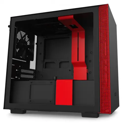 NZXT H210 CA-H210B-BR Mat Siyah/Kırmızı Mini-ITX Mini-Tower Gaming Kasa