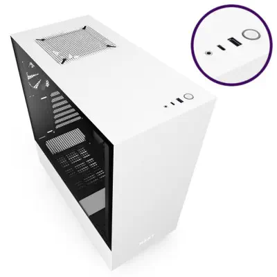 NZXT H510 CA-H510B-W1 Mat Beyaz ATX Mid-Tower Gaming Kasa