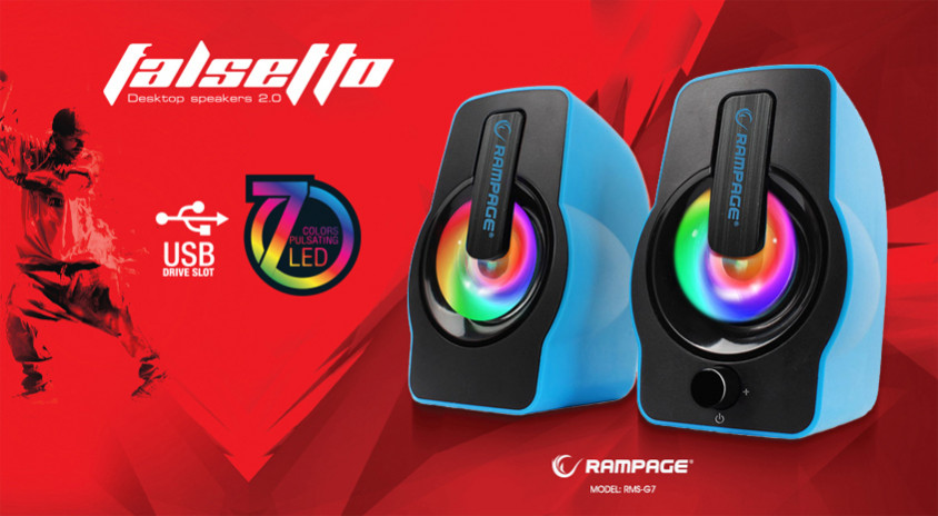 Rampage RMS-G7 Falsetto Mavi Multimedia Gaming Hoparlör