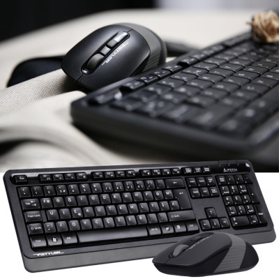 A4 Tech FG1010 Gri Kablosuz Klavye Mouse Set