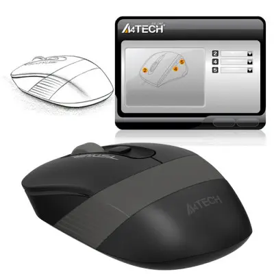 A4 Tech FG1010 Gri Kablosuz Klavye Mouse Set