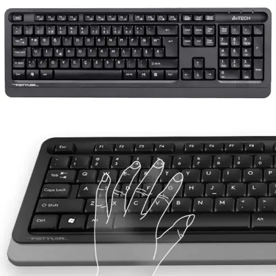 A4 Tech FG1010 Gri Kablosuz Klavye Mouse Set