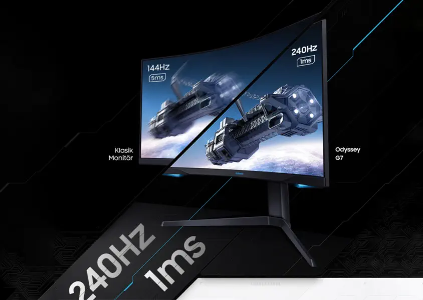 Samsung Odyssey G7 LC27G75TQSMXUF 27” VA WQHD Curved Gaming Monitör