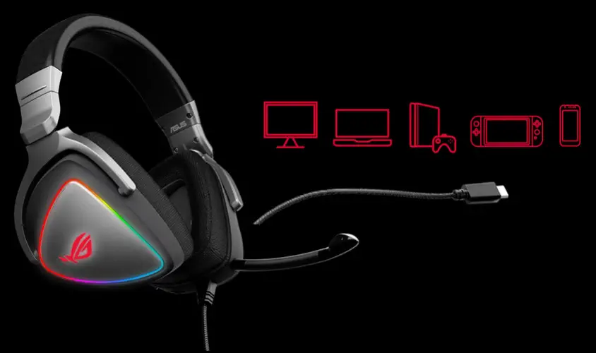 ASUS ROG  Delta Kablolu Siyah Gaming Kulaklık