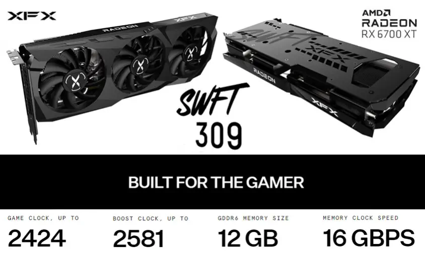 XFX Speedster SWFT 309 AMD Radeon RX 6700 XT Core Gaming Ekran Kartı