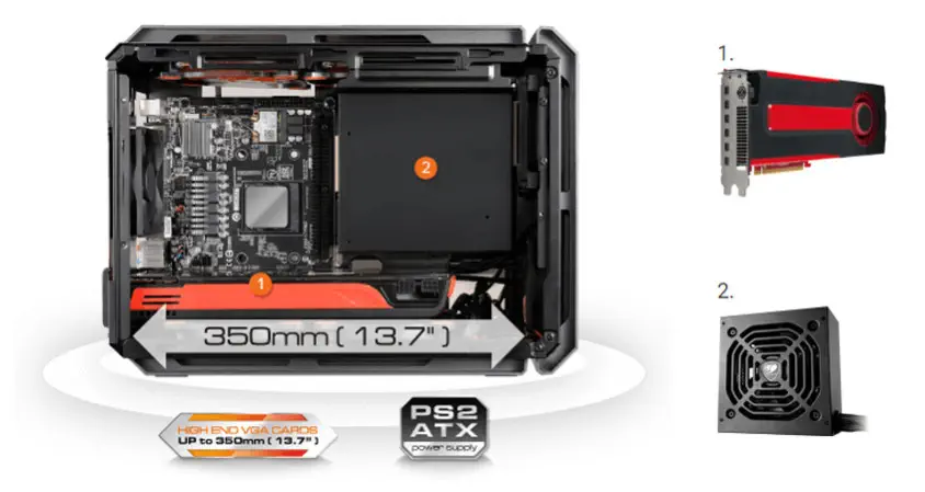 Cougar QBX CGR-8M02B Mini-ITX Gaming Kasa