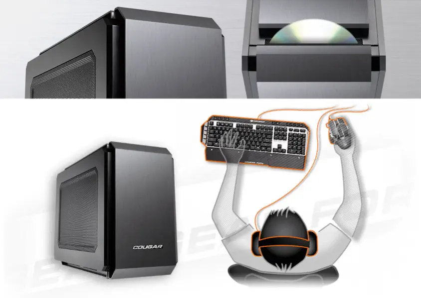 Cougar QBX CGR-8M02B Mini-ITX Gaming Kasa