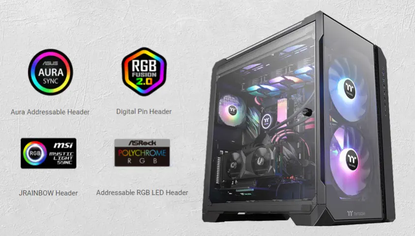 Thermaltake View 51 TG ARGB Siyah E-ATX Full-Tower Gaming Kasa