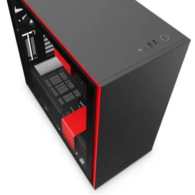 NZXT H710 CA-H710B-BR Mat Siyah/Kırmızı E-ATX Mid-Tower Gaming Kasa