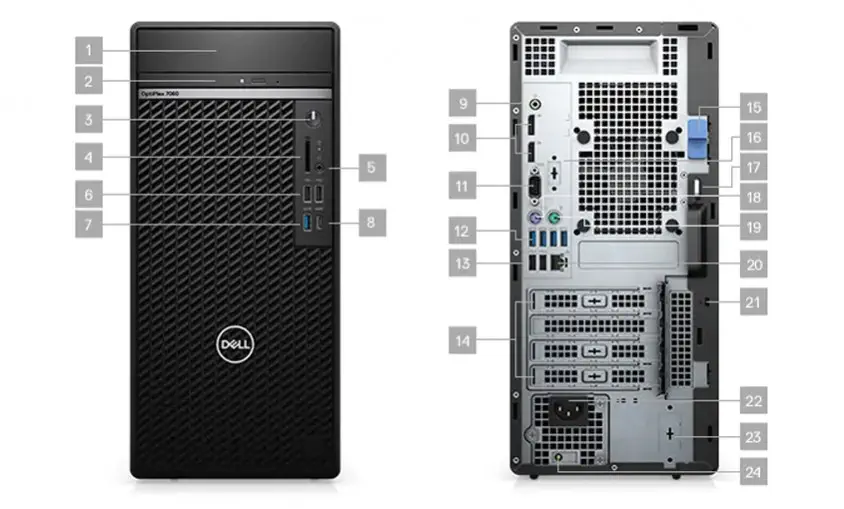 Dell OptiPlex 7080 MT N009O7080MT_U Masaüstü Bilgisayar