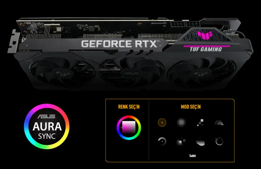 Asus TUF Gaming GeForce RTX 3070 Gaming Ekran Kartı