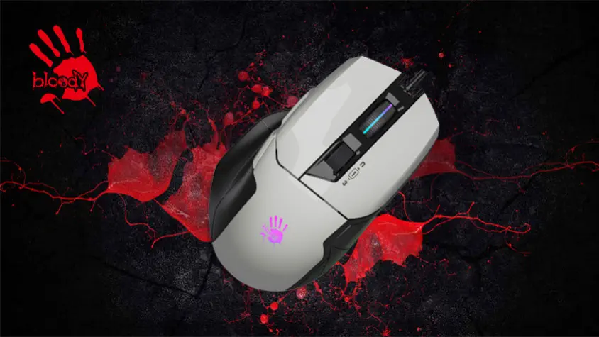 Bloody W70 Max Beyaz Kablolu Gaming Mouse