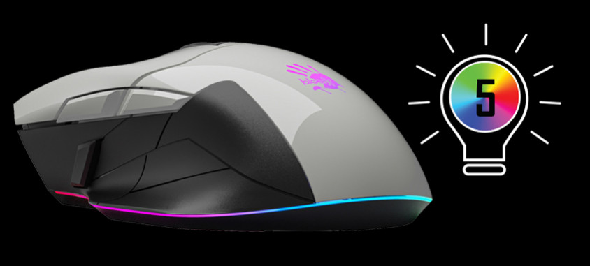 Bloody W70 Max Beyaz Kablolu Gaming Mouse