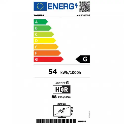 Toshiba 43UL3B63DT 43 inç 108 Ekran TV