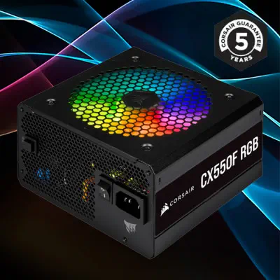 Corsair CX550F RGB CP-9020216-EU 550W Full Modüler Power Supply