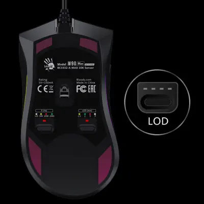 Bloody W90 Max Siyah Kablolu Gaming Mouse