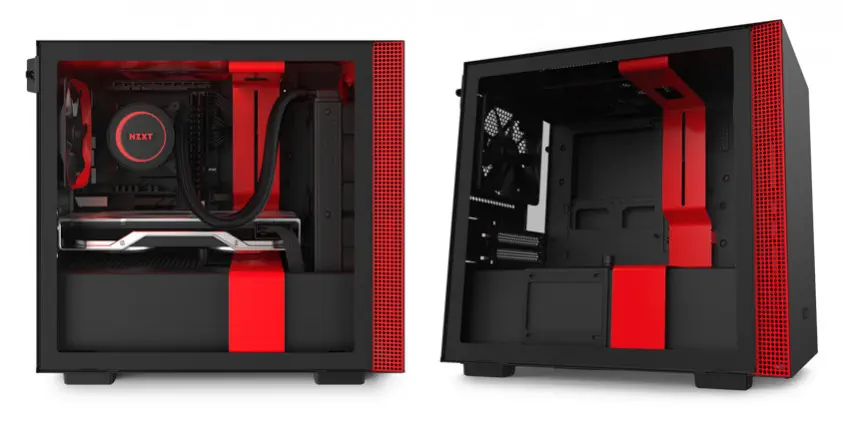NZXT H210i CA-H210i-BR Mat Siyah/Kırmızı Mini-ITX Mini-Tower Gaming Kasa
