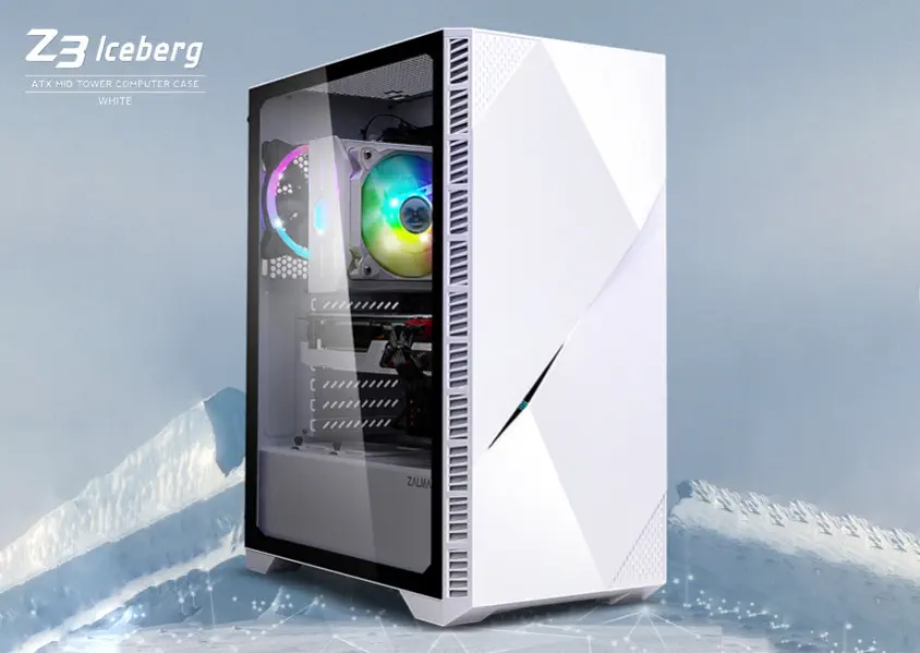 Zalman Z3 Iceberg White E-ATX Mid-Tower Gaming Kasa