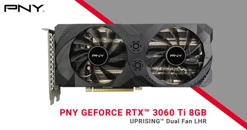 PNY GeForce RTX 3060 Ti 8GB Uprising Dual Fan LHR Gaming Ekran Kartı