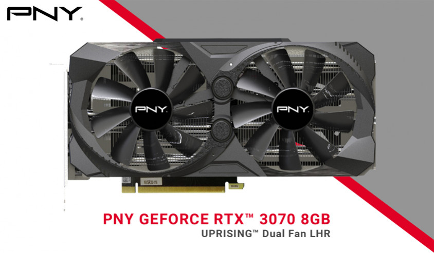 PNY GeForce RTX 3070 8GB Uprising Dual Fan LHR Gaming Ekran Kartı