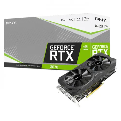 PNY GeForce RTX 3070 8GB Uprising Dual Fan LHR Gaming Ekran Kartı