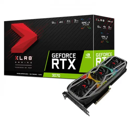 Pny GeForce RTX 3070 LHR 8GB XLR8 Gaming REVEL EPIC-X RGB LHR Gaming Ekran Kartı