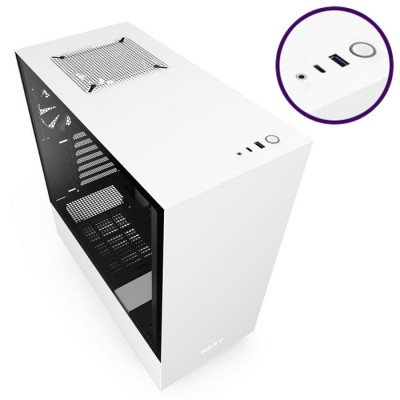 NZXT H210i CA-H210i-W1 Mat Beyaz Mini-ITX Mini-Tower Gaming Kasa
