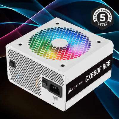 Corsair CX650F RGB White CP-9020226-EU 650W Full Modüler Power Supply