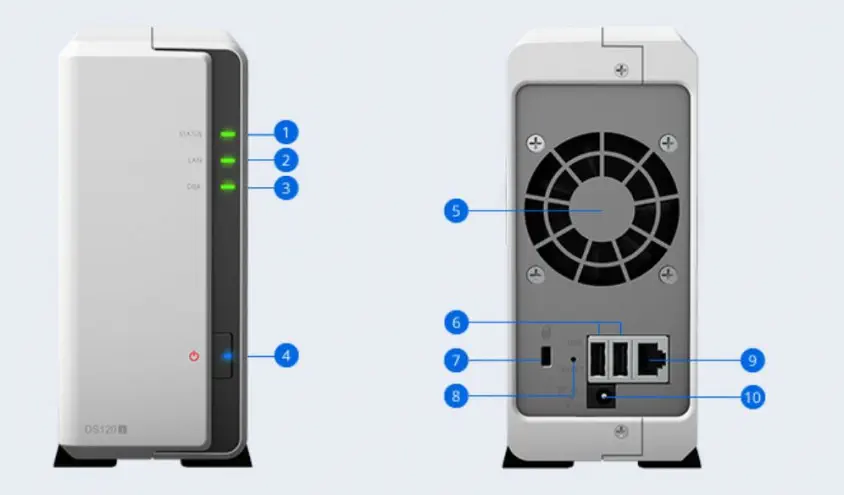 Synology DS120J Nas Depolama Ünitesi