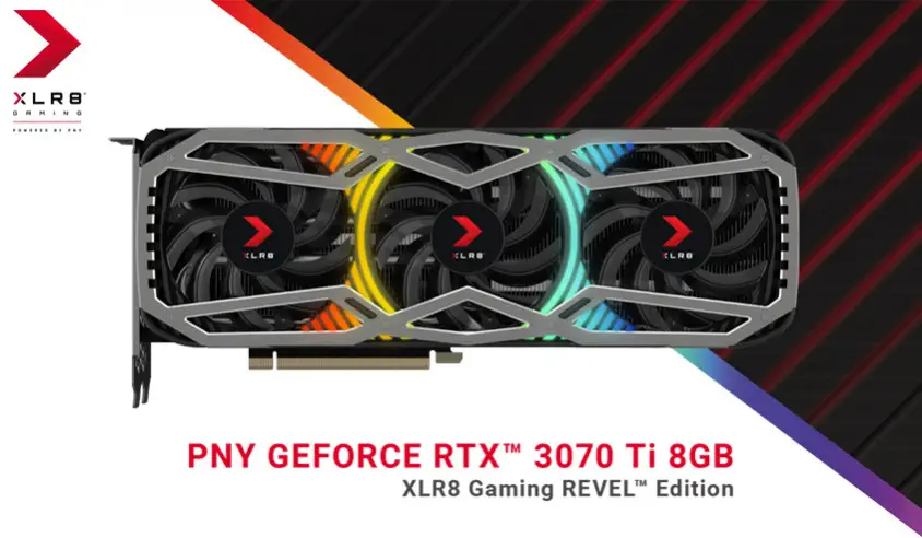 PNY GeForce RTX 3070 Ti VCG3070T8TFXPPB XLR8 Gaming REVEL EPIC-X RGB 8GB GDDR6X 256Bit DX12 Gaming Ekran Kartı (BULK-Siyah Kutu) 