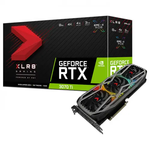 PNY GeForce RTX 3070 Ti VCG3070T8TFXPPB XLR8 Gaming REVEL EPIC-X RGB 8GB GDDR6X 256Bit DX12 Gaming Ekran Kartı (BULK-Siyah Kutu) 
