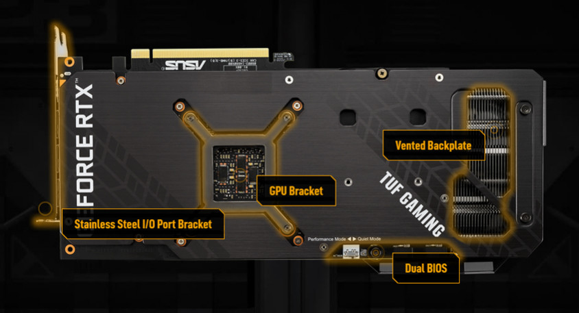 Asus TUF Gaming GeForce RTX 3070 Ti Gaming Ekran Kartı