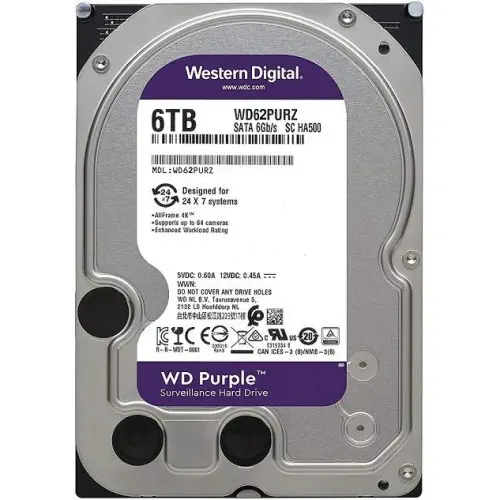 WD Purple WD62PURZ 6TB Güvenlik Diski