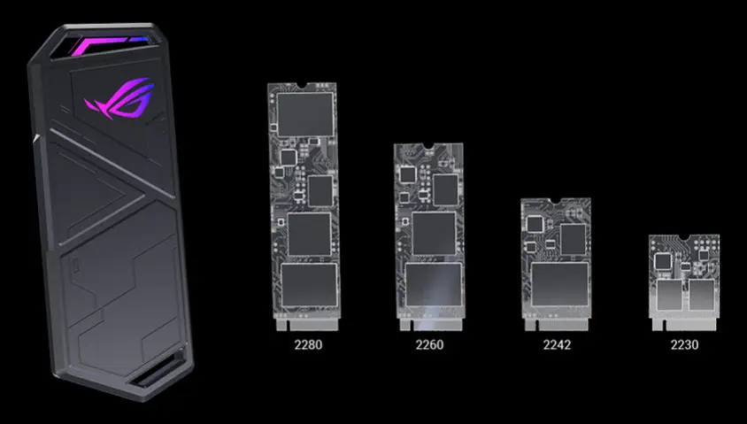 Asus ROG Strix Arion Lite ESD-S1CL M.2 NVMe Harici SSD Kutusu