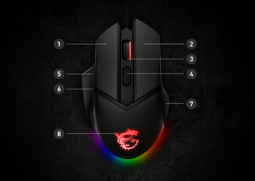 MSI Clutch GM20 Elite Kablolu Gaming Mouse