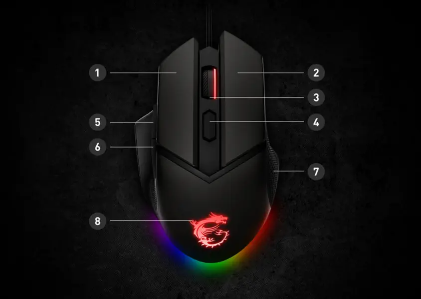 MSI Clutch GM20 Elite Kablolu Gaming Mouse