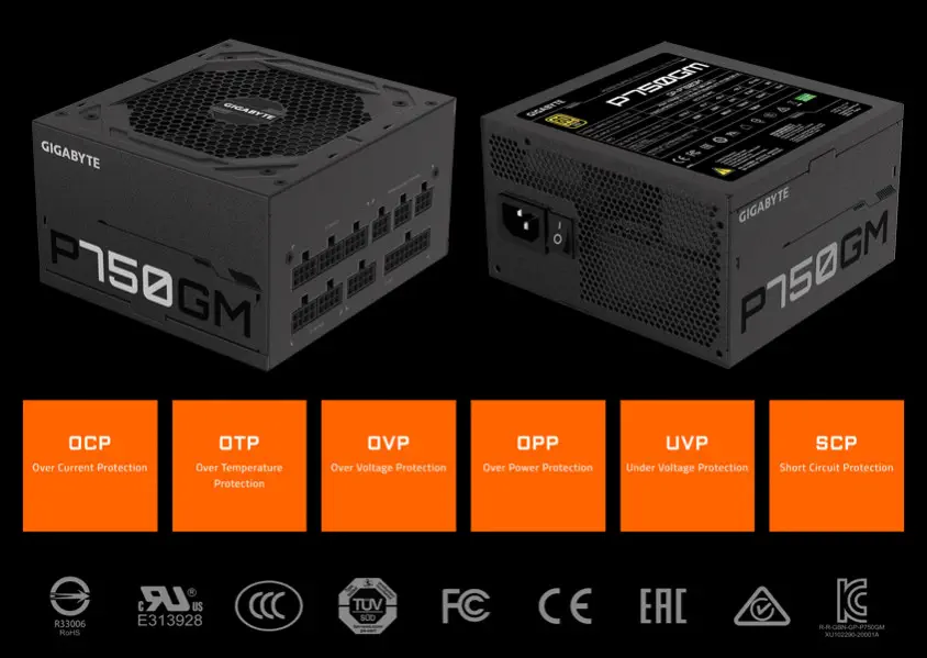 Gigabyte GP-P750GM 750W Full Modüler Power Supply